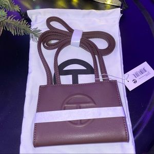 Telfar small chocolate brown